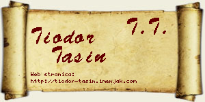 Tiodor Tašin vizit kartica